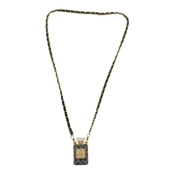 Chanel No.5 Eau de Perfume Mini Bottle Chain Necklace W/Box - Picture 3 of 11